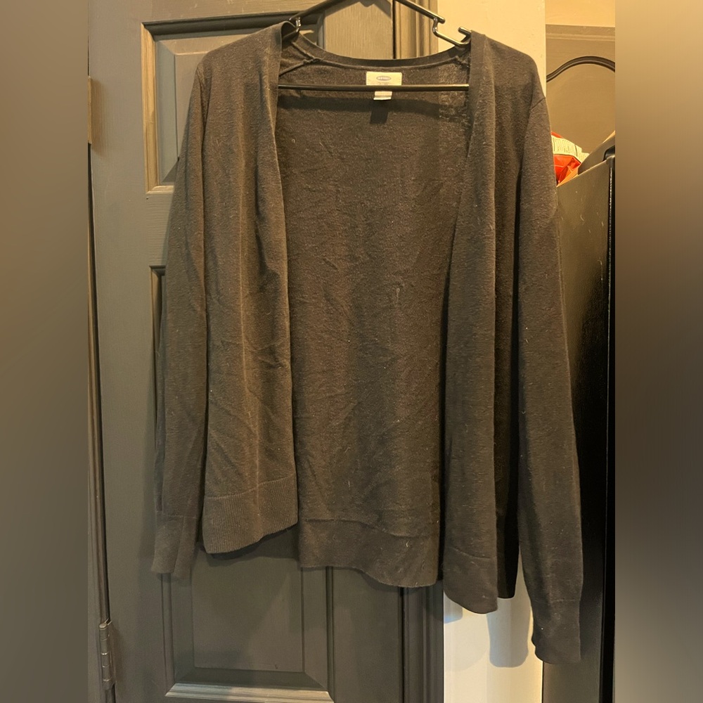 Old navy open front black cardigan